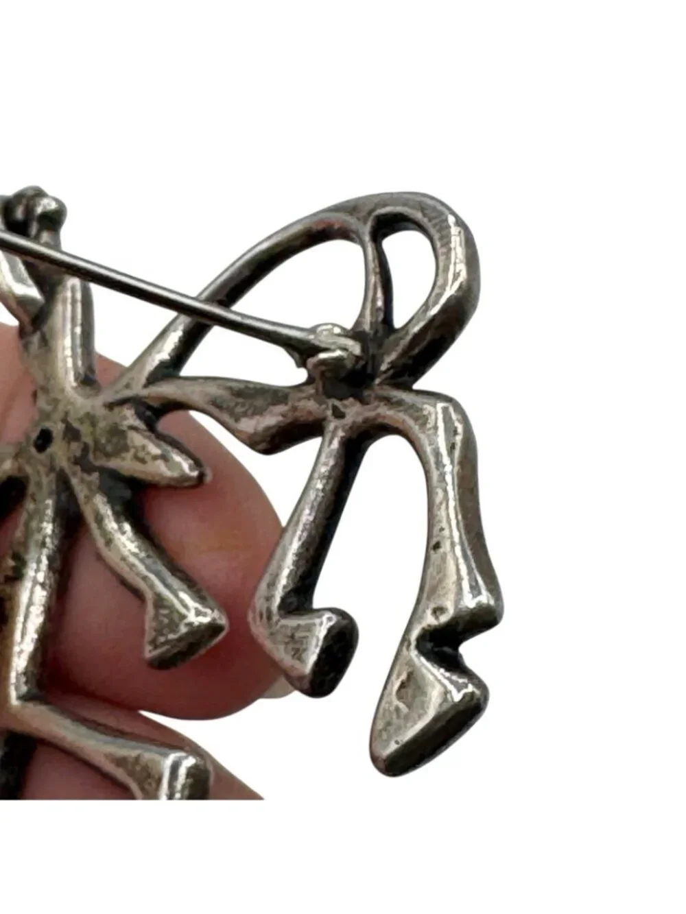 Horse Brooch Pendant Sterling Dressage Rider Equestrian Large 2.25" Signed TPW - Picture 13 of 16